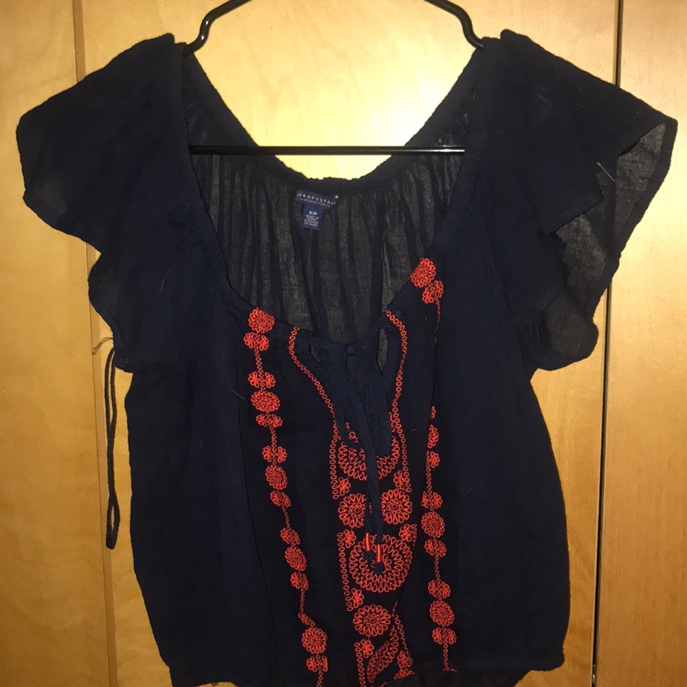 Aeropostal Ruffled Crop Top